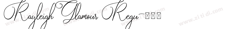 RayleighGlamour Regu字体转换